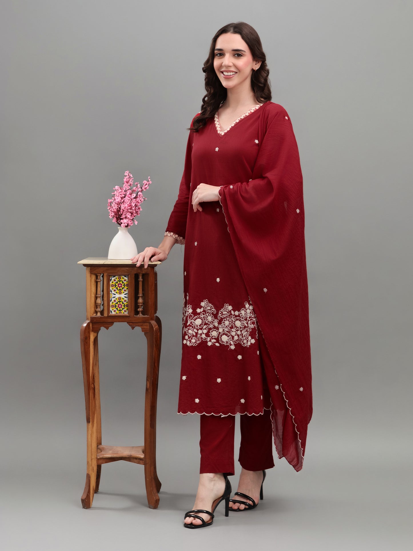 Maroon Crimson Royale Kurti