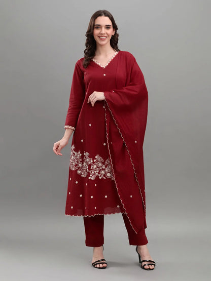 Maroon Crimson Royale Kurti