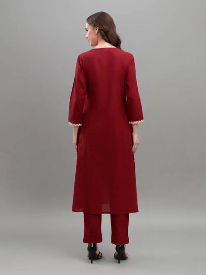 Maroon Crimson Royale Kurti