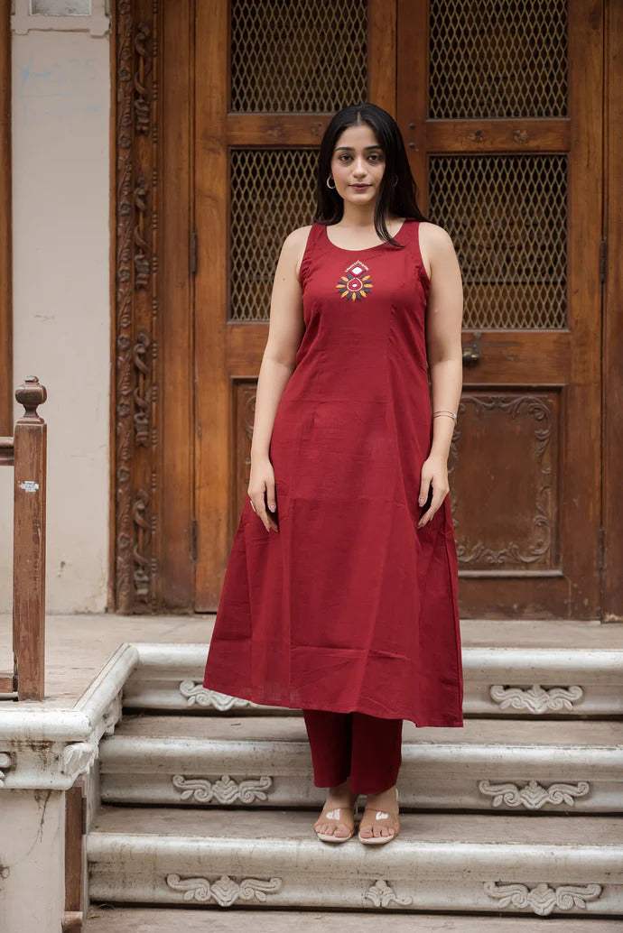 Yellow A-Line Top & Palazzo Set – Elegant Handcrafted Festive Co-ord | Laxurine Luxe Collection