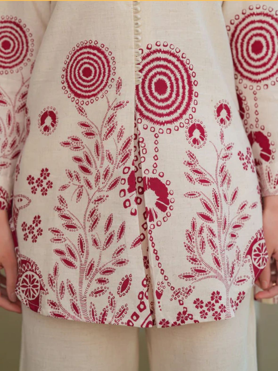 Ivory Rouge Floral Embroidered Co-ord Set