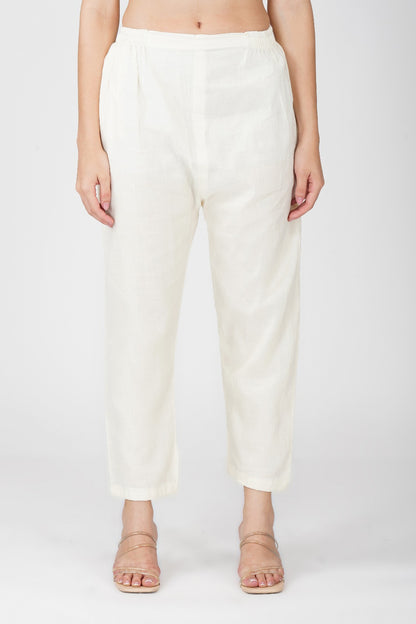 Elegant White Embroidered Kurti Set with Dupatta