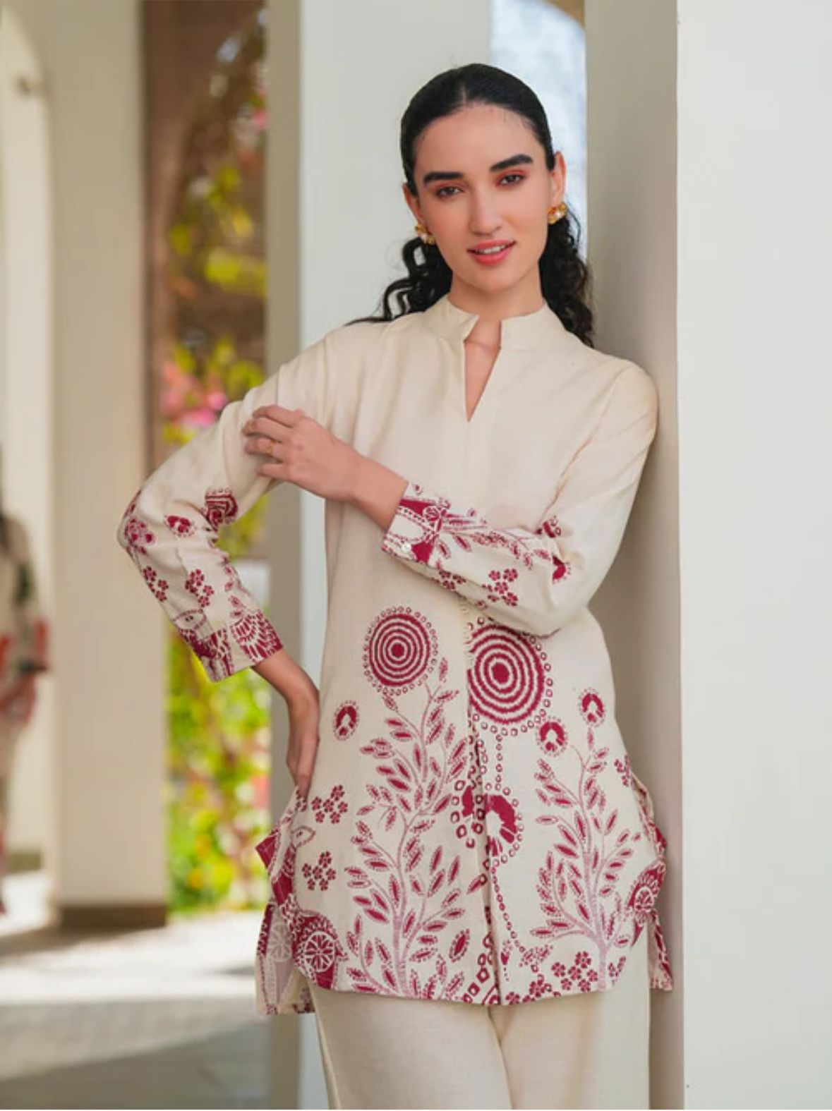 Ivory Rouge Floral Embroidered Co-ord Set